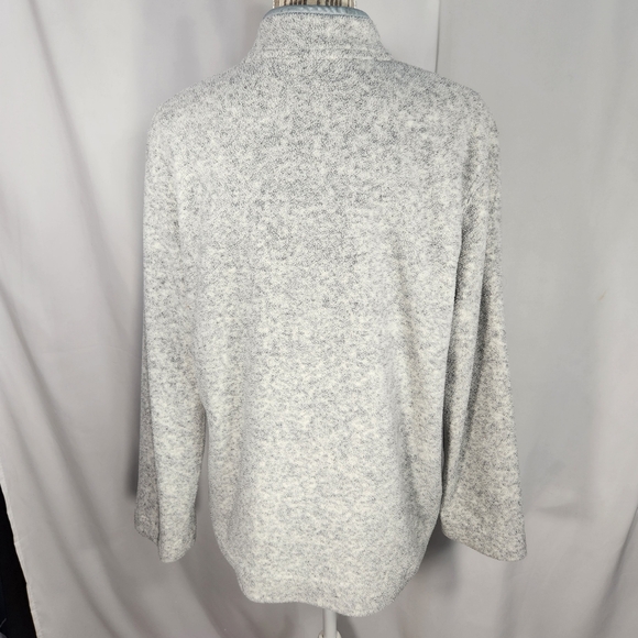 Catalina Grey & White Mottled Color 1/4 Zip Fleece Jacket Size Medium - Picture 4 of 5